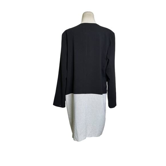 METAPHOR Black Cream Retro Remix Color Blocked Coat Size XL - Picture 6 of 14